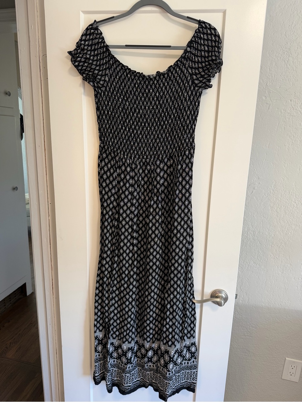 City Chic Black and White Printed Maxi Dress